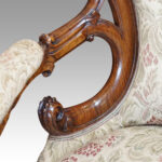 Victorian walnut his and hers chairs - Image 7