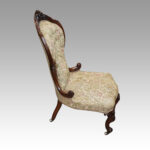 Victorian walnut his and hers chairs - Image 9