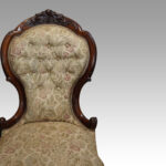 Victorian walnut his and hers chairs - Image 12