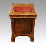 Victorian walnut inlaid Davenport