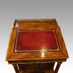 Victorian walnut inlaid Davenport - Image 6