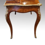 Victorian walnut inlaid writing table - Image 13