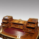 Victorian walnut inlaid writing table - Image 3