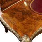 Victorian walnut inlaid writing table - Image 4