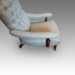 Victorian walnut library easy chair - Image 5