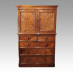 Victorian walnut linen press