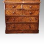 Victorian walnut linen press - Image 13