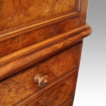 Victorian walnut linen press - Image 3