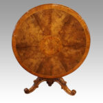 Victorian walnut marquetry centre table - Image 12