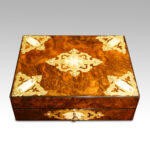 Victorian walnut brass mounted box