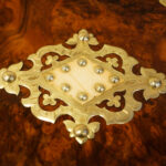 Victorian walnut brass mounted box - Image 3