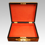 Victorian walnut brass mounted box - Image 5