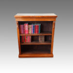 Victorian walnut open bookcase