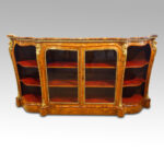 Victorian walnut credenza open end side cabinet - Image 4