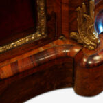 Victorian walnut credenza open end side cabinet - Image 15