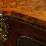 Victorian walnut credenza open end side cabinet - Image 14