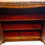 Victorian walnut credenza open end side cabinet - Image 9