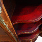 Victorian walnut credenza open end side cabinet - Image 8