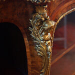 Victorian walnut credenza open end side cabinet - Image 7