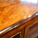 Victorian walnut credenza open end side cabinet - Image 5