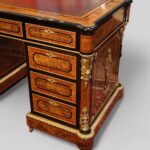 Antique Burr Walnut Ormolu Pedestal Desk - Image 11