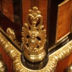 Antique Burr Walnut Ormolu Pedestal Desk - Image 8