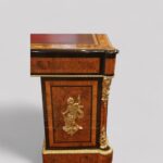 Antique Burr Walnut Ormolu Pedestal Desk - Image 7