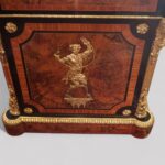Antique Burr Walnut Ormolu Pedestal Desk - Image 5