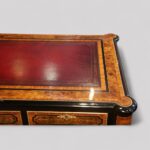 Antique Burr Walnut Ormolu Pedestal Desk - Image 3