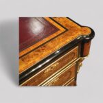 Antique Burr Walnut Ormolu Pedestal Desk - Image 2