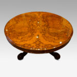 Victorian oval walnut coffee table - Image 6