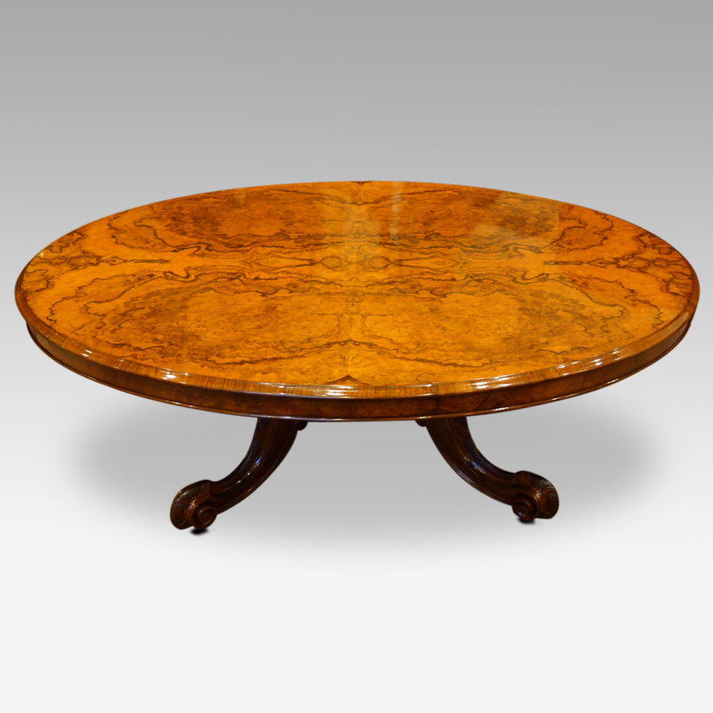 Victorian-walnut-oval-coffee-table-large.jpg Victorian oval walnut coffee table - Image 1