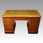 Victorian walnut pedestal desk