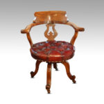 Victorian walnut revolving desk chair - Image 8
