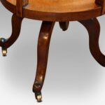 Victorian walnut revolving desk chair - Image 9