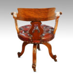 Victorian walnut revolving desk chair - Image 6