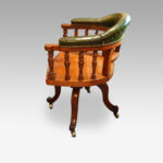Victorian walnut revolving desk chair - Image 3