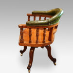 Victorian walnut revolving desk chair - Image 4