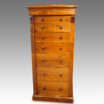 Victorian walnut secretaire Wellington chest