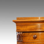Victorian walnut secretaire Wellington chest - Image 3