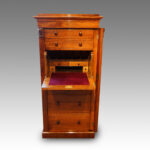 Victorian walnut secretaire Wellington chest - Image 2