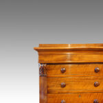 Victorian walnut secretaire Wellington chest - Image 4
