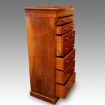 Victorian walnut secretaire Wellington chest - Image 5