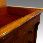 Victorian walnut secretaire Wellington chest - Image 7