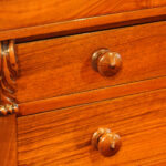Victorian walnut secretaire Wellington chest - Image 10