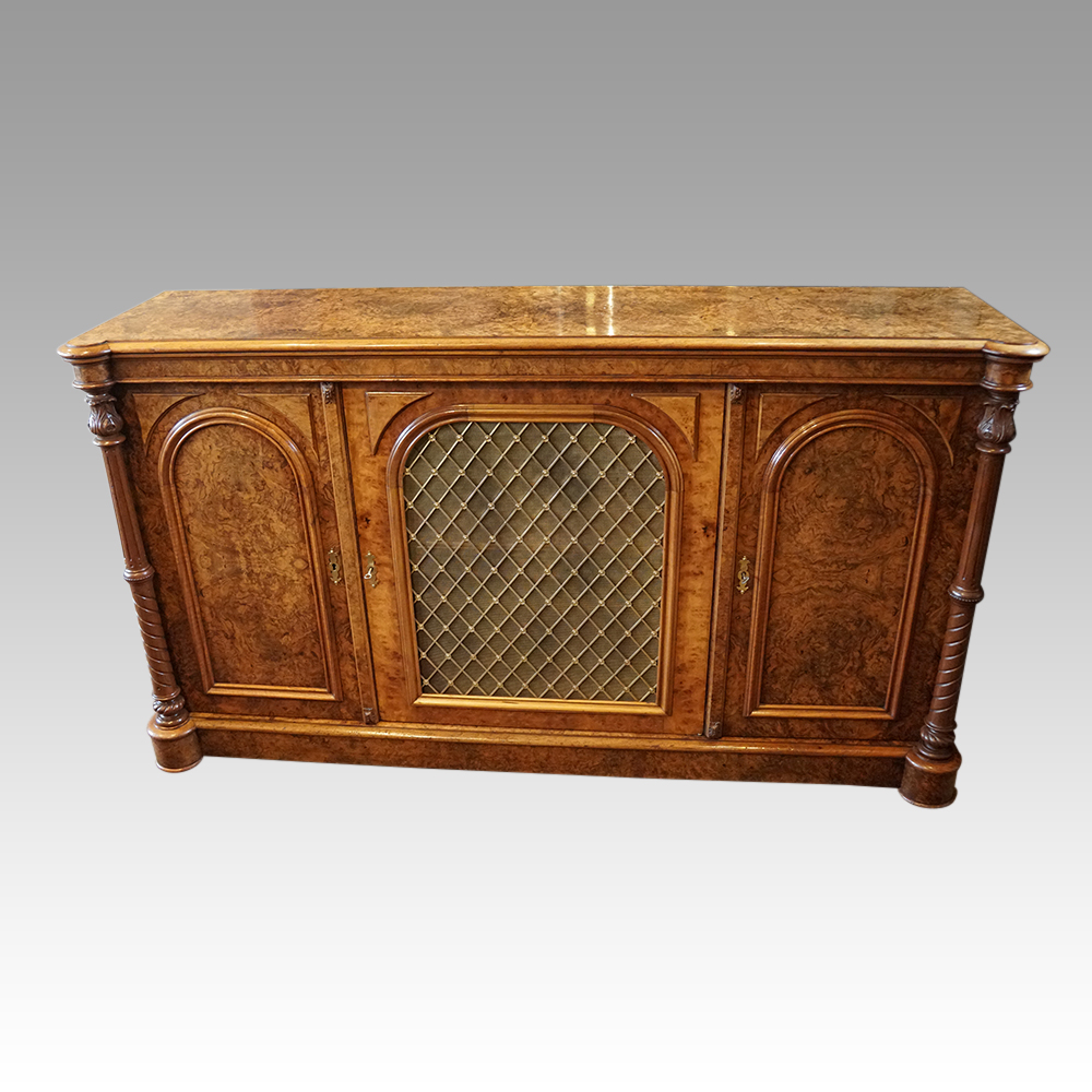 Victorian-walnut-side-cabinet-1.jpg Victorian walnut side cabinet - Image 1