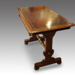 Victorian walnut library table  - Image 14