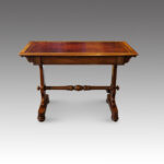 Victorian walnut library table  - Image 6
