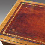 Victorian walnut library table  - Image 4