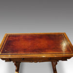 Victorian walnut library table  - Image 3